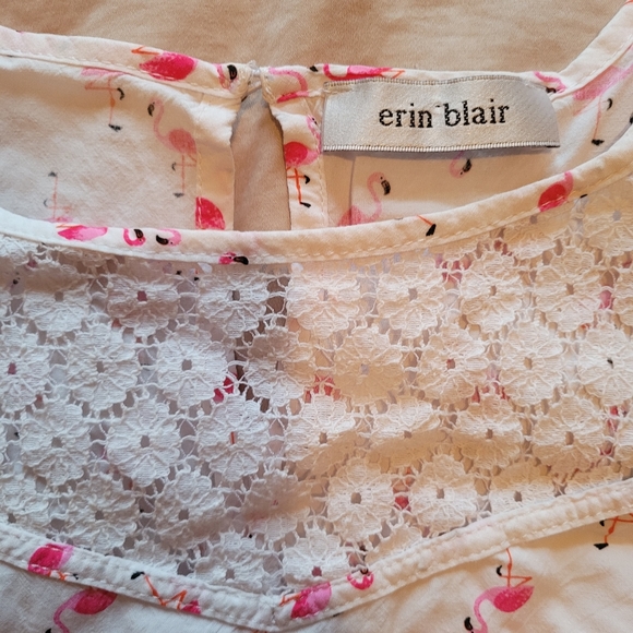 Flamingo print blouse - size small - Picture 2 of 7